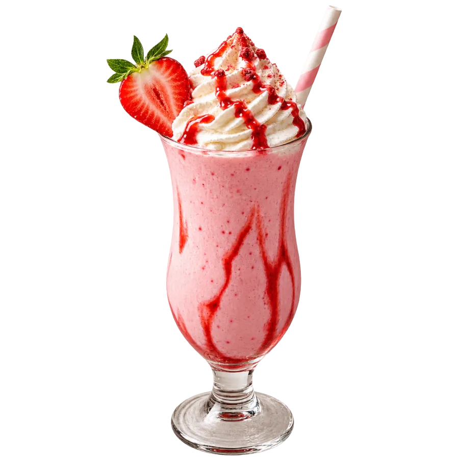 Erdbeershake mit frischer Erdbeere